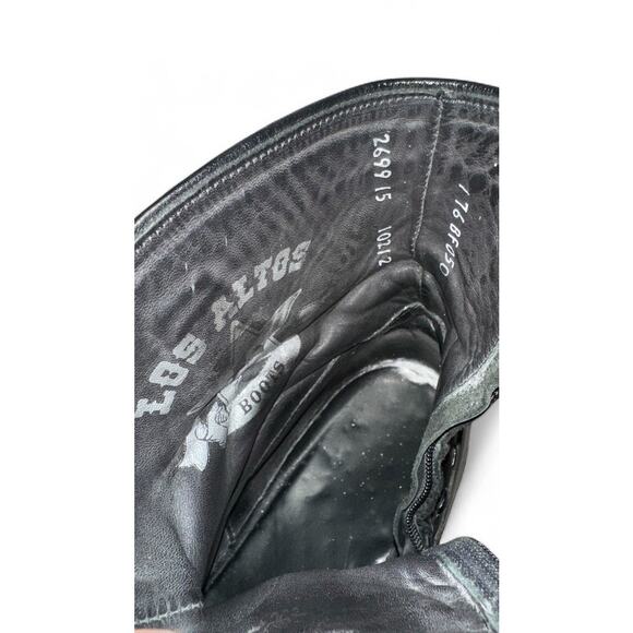 Los Altos Men's Lizard Skin European Western Square Toe Short Boots Size 8 EE - Picture 7 of 9